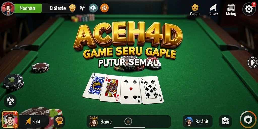 Screenshot gameplay ACEH4D yang memperlihatkan suasana permainan Gaple.
