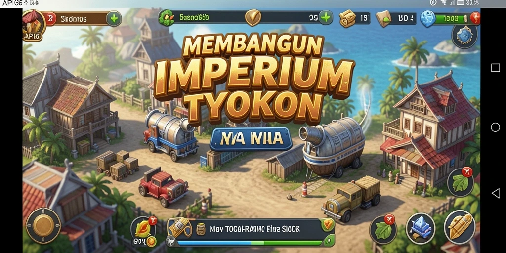 Tampilan gameplay seru dari API66 dengan elemen Tycoon.