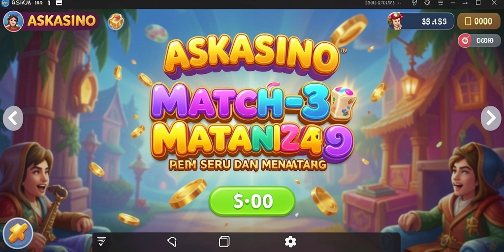Gameplay seru ASKASINO dengan berbagai tantangan Match-3.