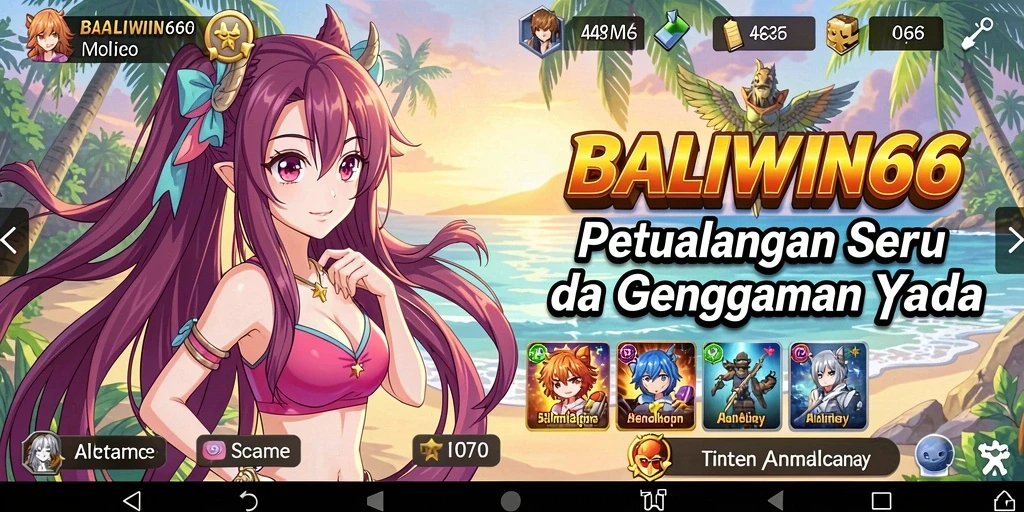 Screenshot utama BALIWIN66 menunjukkan aksi dinamis karakter dalam permainan Anime.