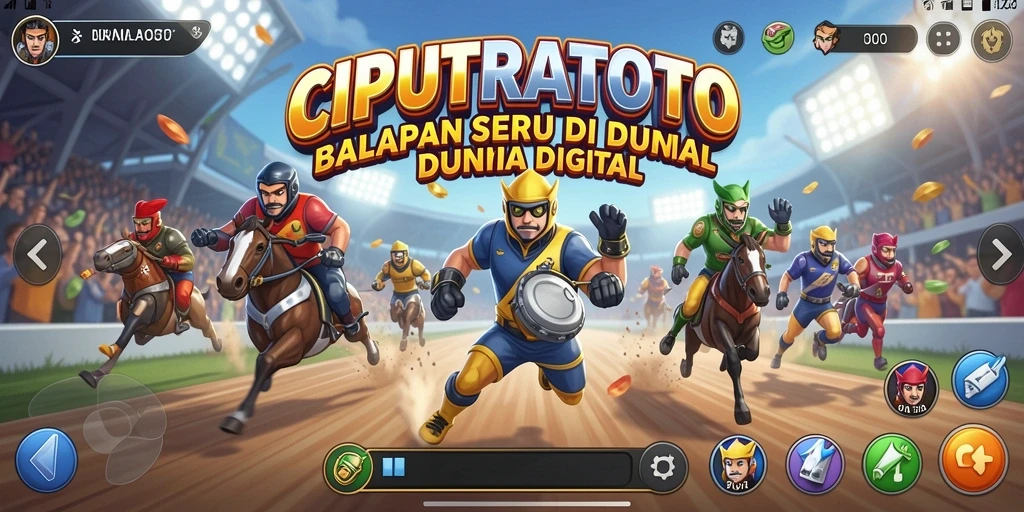 Gameplay balapan yang mendebarkan dengan trek yang menantang.