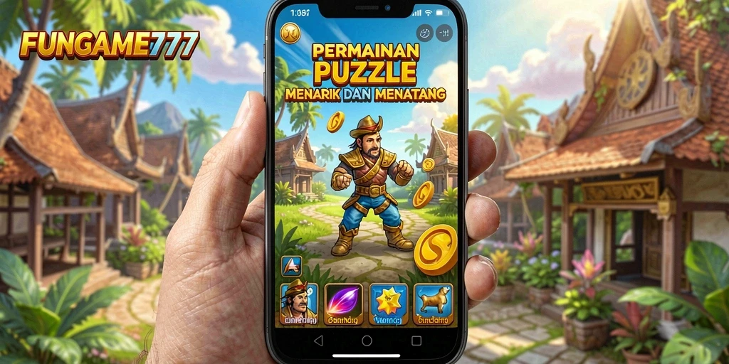 Screenshots gameplay FUNGame777 yang menampilkan tantangan Puzzle menarik.