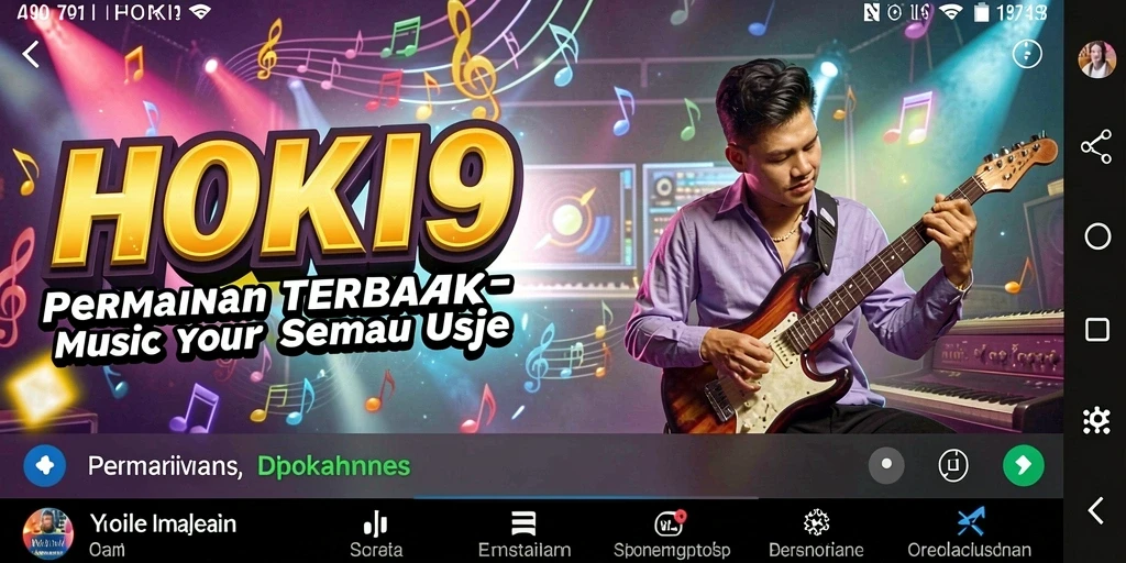 Screenshot HOKI9 menampilkan gameplay penuh warna dan interaktif dengan elemen musik.