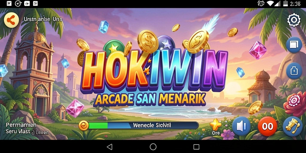 Tampilan gameplay menarik dalam HOKIWIN saat bermain Arcade.