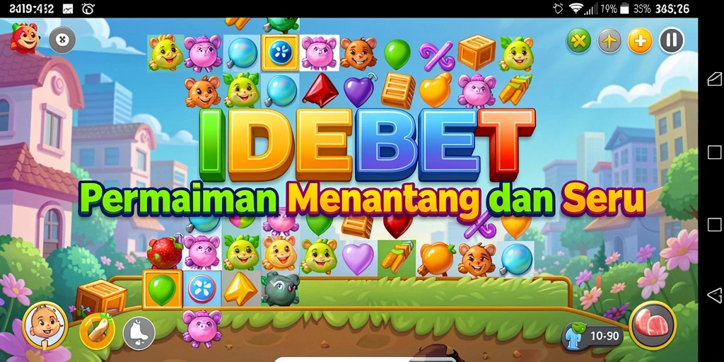 Tampilan gameplay menarik di IDEBET dengan berbagai puzzle.
