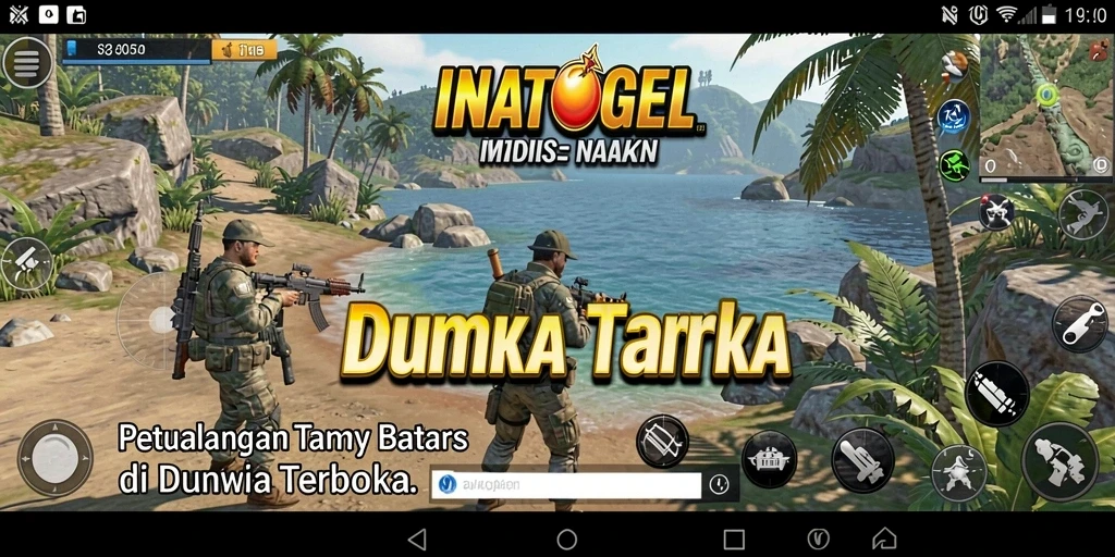 Screenshot gameplay INATOGEL menampilkan petualangan di dunia terbuka yang luas.