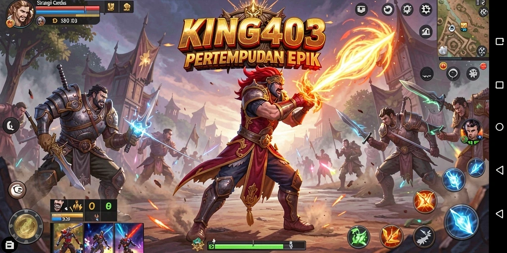 Tampilan menarik dari pertempuran strategis dalam KING403.