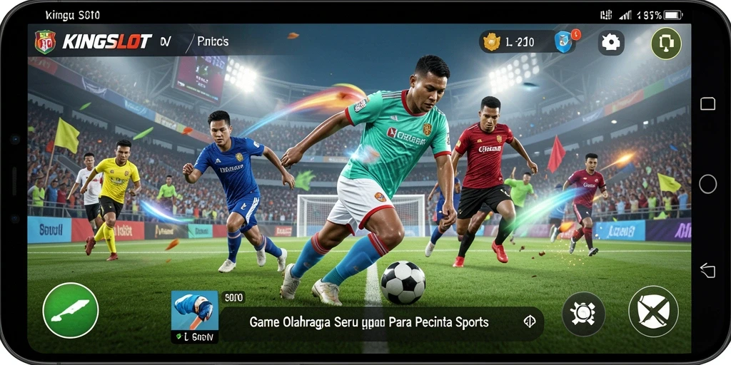 Tampilan gameplay menarik dari KINGSLOT dengan elemen olahraga.