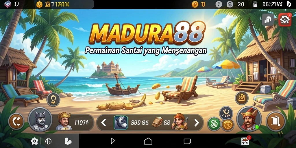 Tampilan gameplay <strong>MADURA88</strong> yang cerah dan interaktif.
