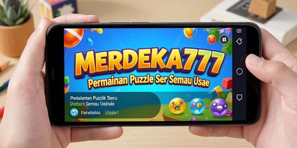 Menampilkan gameplay seru MERDEKA777 dengan tantangan Puzzle.