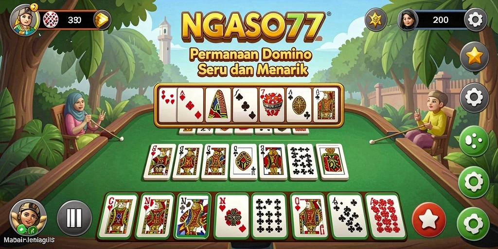 Screenshot gameplay domino seru di NGASO77.