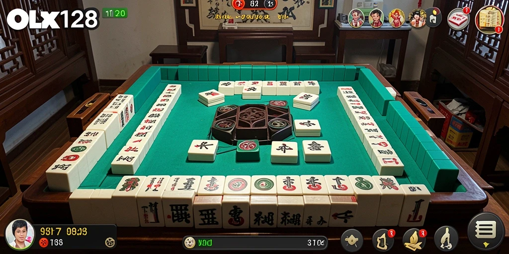 Tampilan menarik gameplay <strong>OLX128</strong> yang menampilkan tantangan Mahjong.