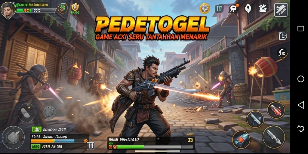 Tampilan seru dari gameplay PEDETOGEL yang penuh aksi.