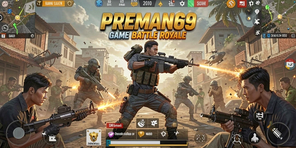Tampilan gameplay seru di game Battle Royale.