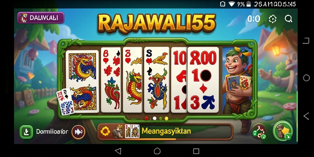 Screenshot menunjukkan gameplay menarik dari RAJAWALI55.