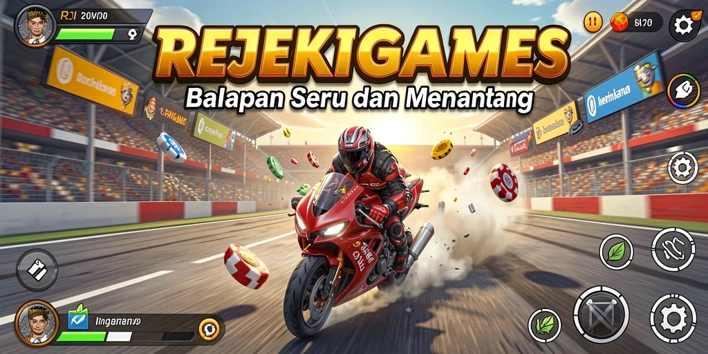 Gambaran gameplay seru dari balapan di REJEKIGAMES.