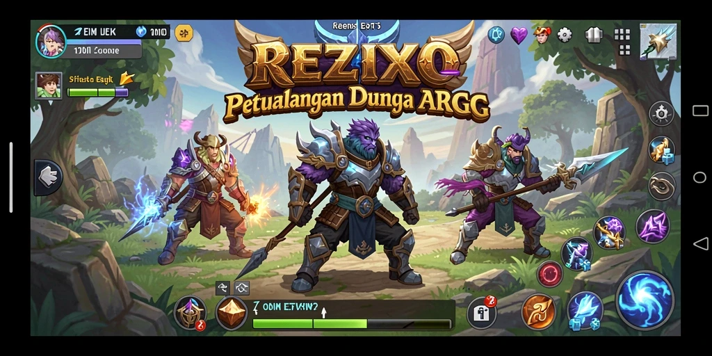 Tangkapan layar gameplay <strong>REZIXO</strong> menampilkan aksi seru dalam pertempuran ARPG.