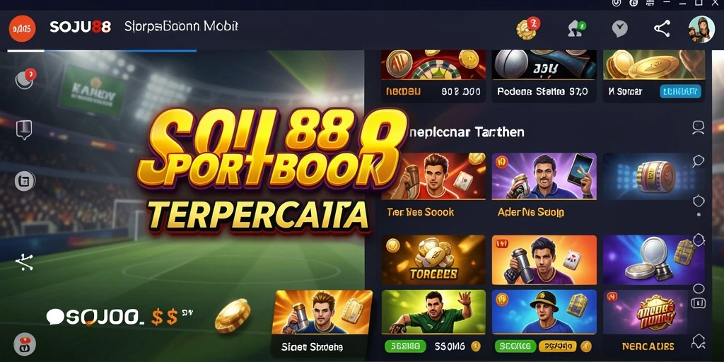 Tampilan antarmuka menarik dari aplikasi Sportsbook SOJU88.