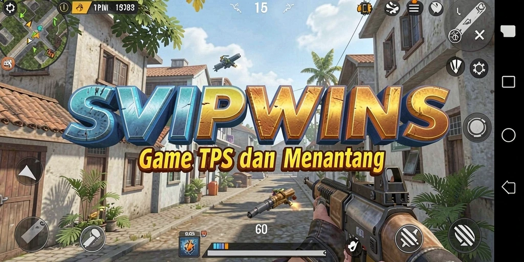 Screenshot gameplay SVIPWINS dengan aksi tembak-menembak seru.
