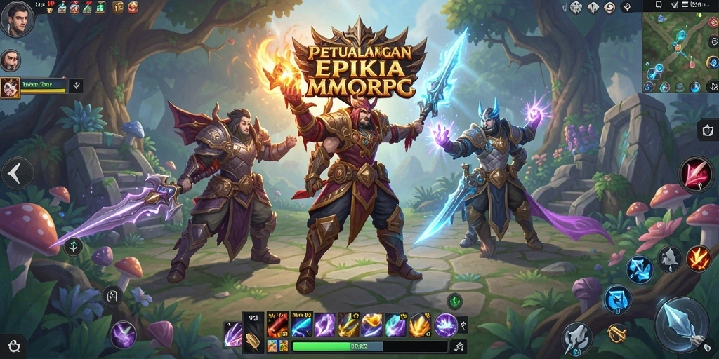 Gameplay seru V21 yang penuh strategi dalam pertempuran MMORPG.
