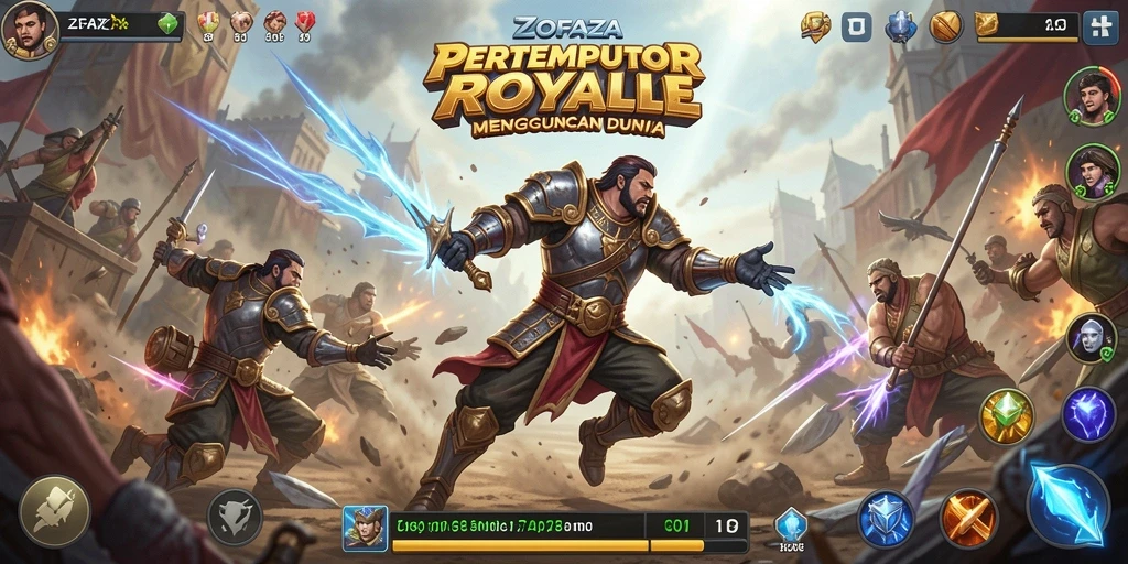 Gameplay seru ZOFAZA dengan aksi Battle Royale yang intens.